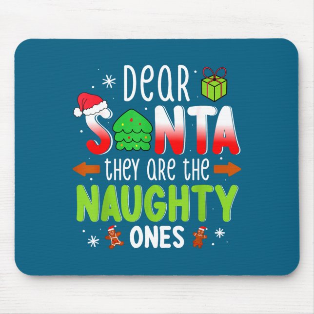 Funny Ones Naughty Dear Santa Mouse Mat (Front)