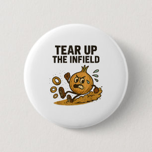 Funny Onion Rings Baseball Base Infield Glove Soft 6 Cm Round Badge