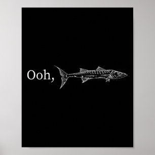 Funny Ooh Barracuda Fishing Gift For Music And Roc Poster