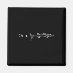 Funny Ooh Rracuda Fishing Gift For Music And Rock Magnet