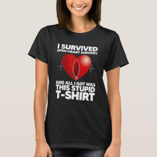 Funny Open Heart Surgery Art For Men Women Heart T T-Shirt