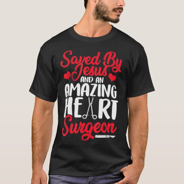 Funny Open Heart Surgery Gift Men Women Cool T-Shirt (Front)