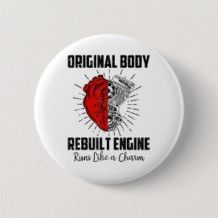 Funny Open Heart Surgery Recovery Survivor Gifts M 6 Cm Round Badge