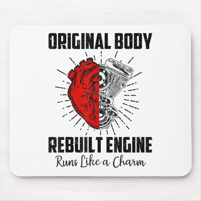 Funny Open Heart Surgery Recovery Survivor Gifts M Mouse Mat (Front)