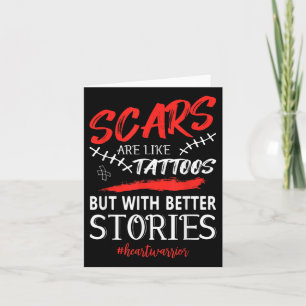 Funny Open Heart Surgery Shirt Gift Scars Are Like Card