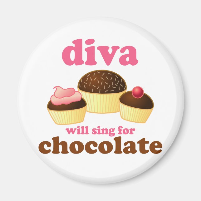 Funny Opera Diva Magnet (Front)