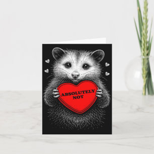 Funny Opossum Absolutely Not Anti Illustration Card