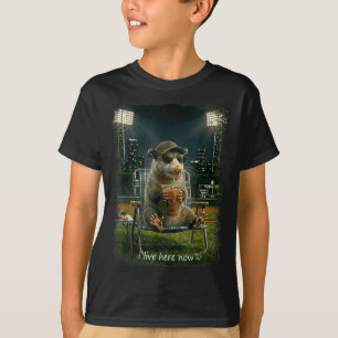 Funny opossum ballfield baseball field live here T-Shirt