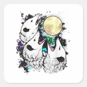 Funny Opossum Sticker   Cute Screaming Possum