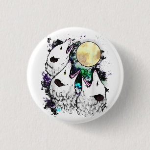 Funny Opossum Sticker Cute Screaming Possum 3 Cm Round Badge