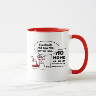 Funny Optometrist Cartoon Santa Claus Eye Test Mug
