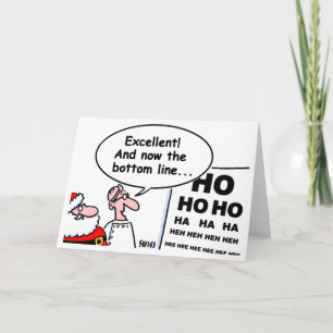 Funny Optometrist Eye Doctor Cartoon Christmas Card
