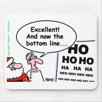 Funny Optometrist Ophthalmologist Santa Cartoon Mouse Mat