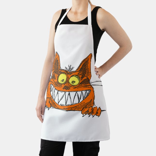 funny orange cat apron sharp teeth (Insitu)