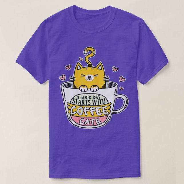 Funny Orange Cat Coffee Mug Cat Cute Cat Lovers Gi T-Shirt (Design Front)