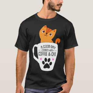 Funny Orange Cat Coffee Mug Cat Lover Gifts T-Shirt