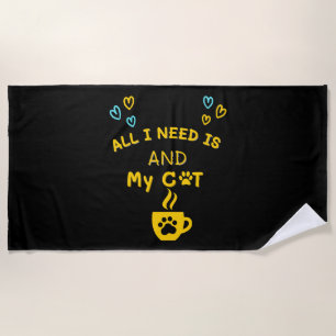 Funny Orange Cat Coffee Mug Cat Lover T-Shirt Beach Towel