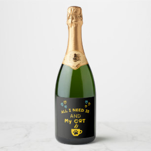 Funny Orange Cat Coffee Mug Cat Lover T-Shirt Sparkling Wine Label