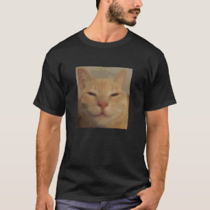 Funny Orange Cat Face Meme Blurry Photo T-Shirt