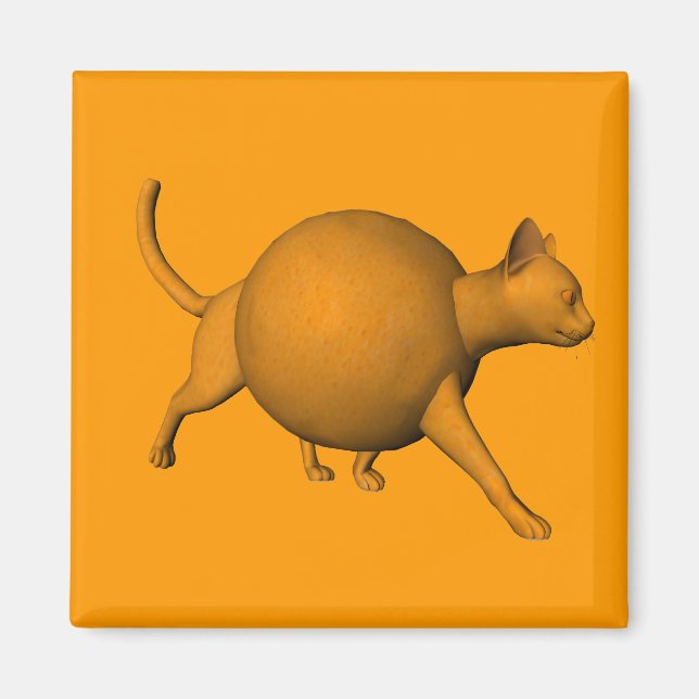 Funny Orange Cat Magnet (Front)