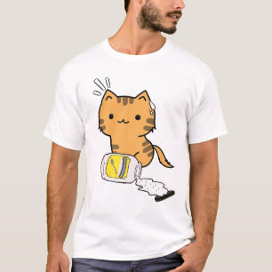 Funny Orange Cat spilled mayonnaise T-Shirt