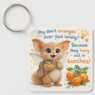 Funny Orange Dad Joke Key Ring