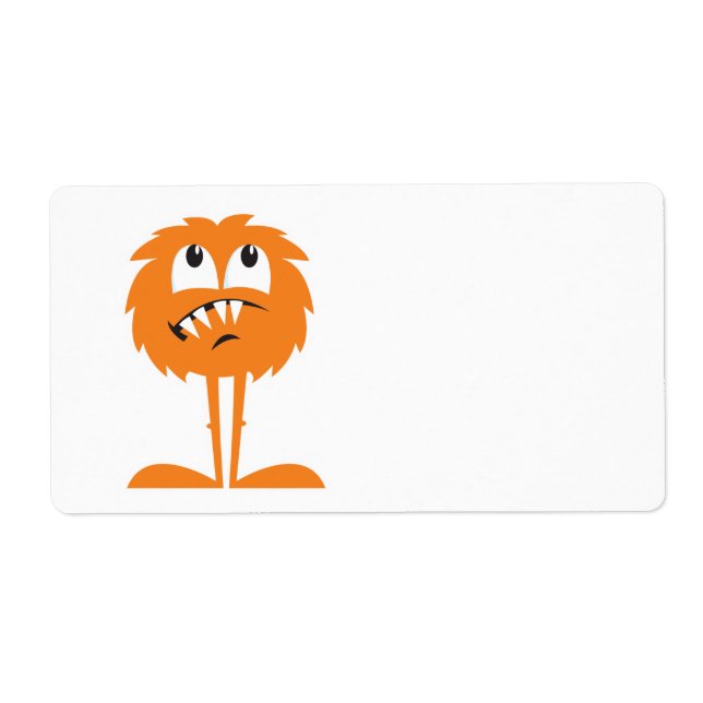 funny orange furry monster (Front)