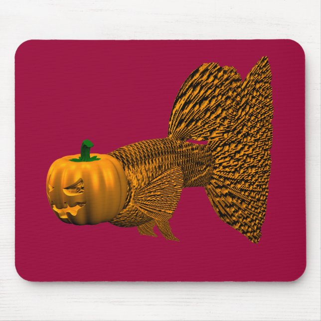 Funny Orange Guppy Mouse Mat (Front)