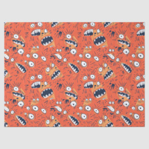 Funny Orange Monster Shouting Face Tissue Paper