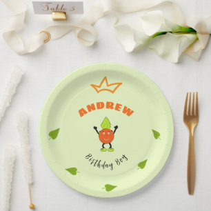 Funny orange paper plate