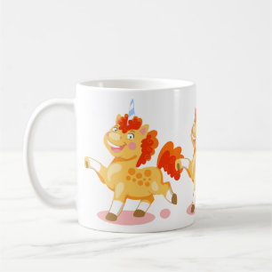 Funny orange unicorn coffee mug
