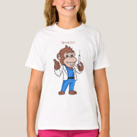 Funny orangutan ape cartoon doctor