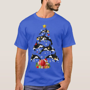 Funny Orca Killer Whale Christmas Tree Animal Love T-Shirt