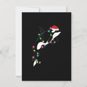Funny Orca Killer Whale Santa Hat Christmas Sea An Invitation
