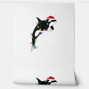 Funny Orca Killer Whale Santa Hat Christmas Sea An Wallpaper