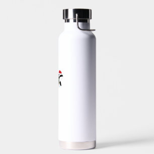 Funny Orca Killer Whale Santa Hat Christmas Sea An Water Bottle