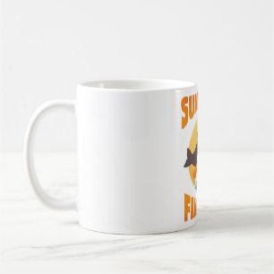 Funny Orca On Surfboard Suns Out Fins Out Coffee Mug