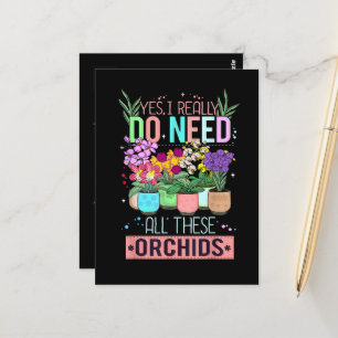 Funny Orchid Plant Lover Postcard