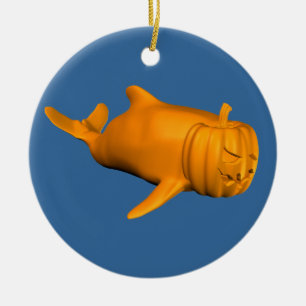 Funny Orcinus orca Ceramic Tree Decoration