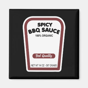 Funny Organic Bbq Sauce Halloween Easy Group Costu Magnet