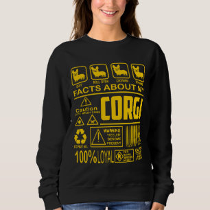 Funny Organic Loyal Corgi Print Sweatshirt