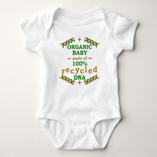 Funny Organic Recycled DNA Baby Science Humour Baby Bodysuit