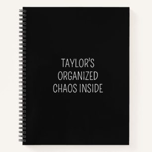 Funny Organisation Quote To Do List Black Notebook