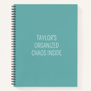 Funny Organisation Quote To Do List Teal Notebook
