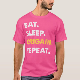 Funny Origami Apparel Eat Sleep Origami Repeat T-Shirt