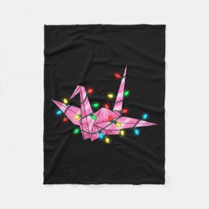 Funny Origami Christmas Graphics Lights Lover  Fleece Blanket