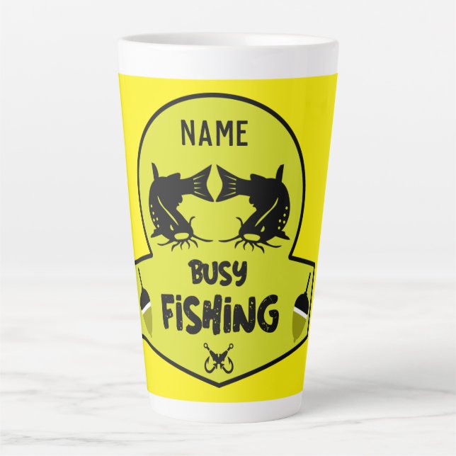 Funny original fishing gifts  latte mug (Front)