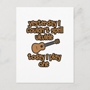Funny Original Ukulele Postcard