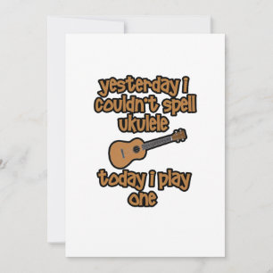 Funny Original Ukulele Thank You Card