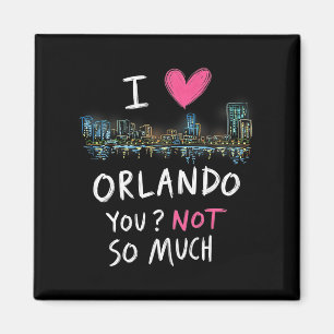 Funny Orlando Florida Night Skyline Vintage Premiu Magnet